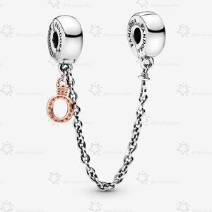 Pandora Dangling Crown O Safety Chain Charm